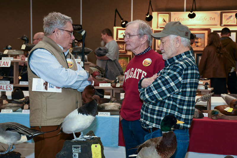 Ohio Decoy Collectors and Carvers show, working decoys judged in a water-filled tank.